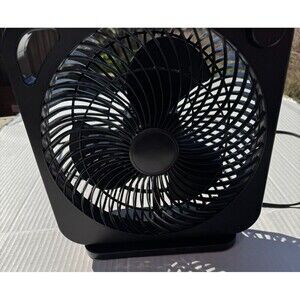 Mainstays New Style 9 inch Box Indoor Comfort Personal AC Electric Fan, 3 Speeds